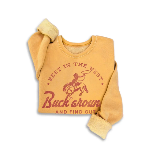 Best in the West Mineral Sweatshirt - Mineral Mustard