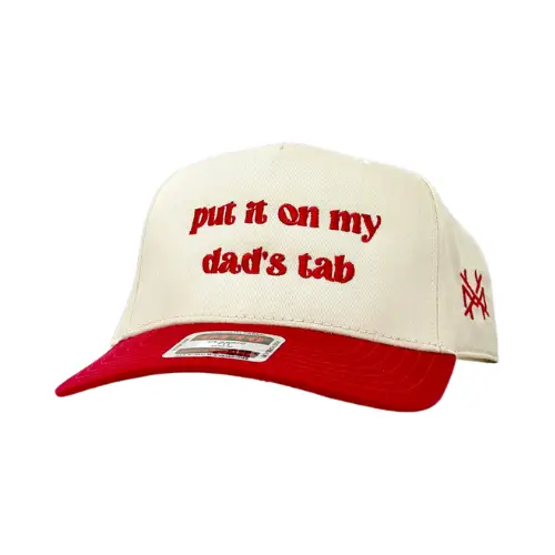 Put It On My Dad's Tab Trucker Hat