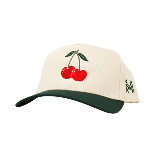 Cherries Trucker Hat - GREEN/NATURAL OTTO