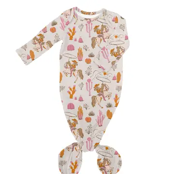 Saddle Up, Cowgirl Toile - Knotted Infant Gown