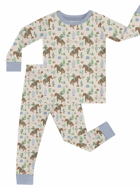 Saddle Up, Cowboy Toile - Long Sleeve/Pants 2 Piece Pajama