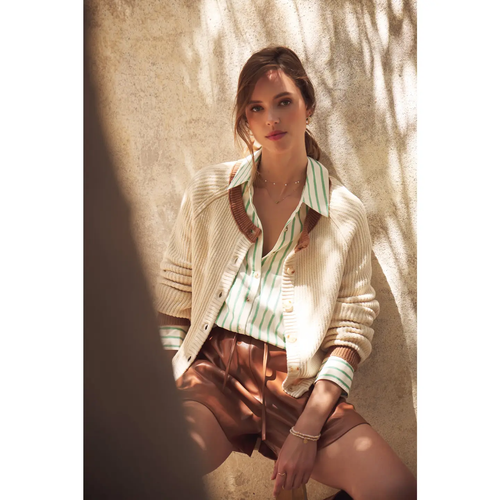 Go-To Layer For Everything Soft Chunky Button-Down Cardigan - beige/brown