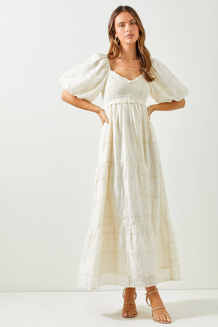Novelty Eyelet Maxi Dress