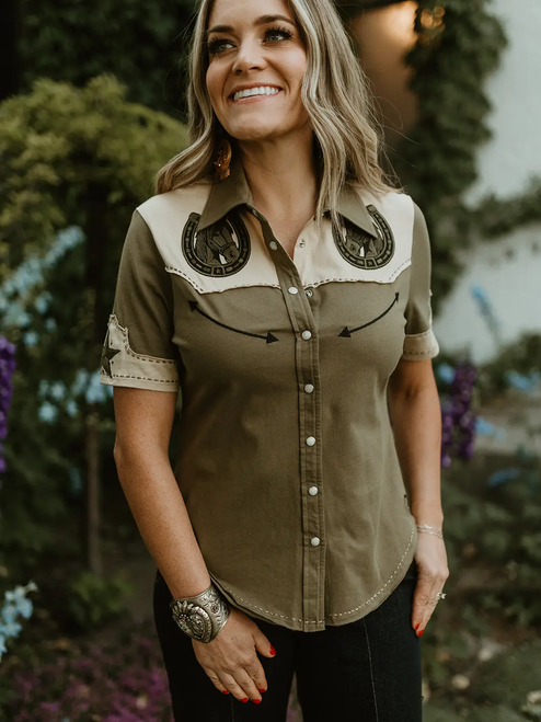 The Brave Horse Button Up