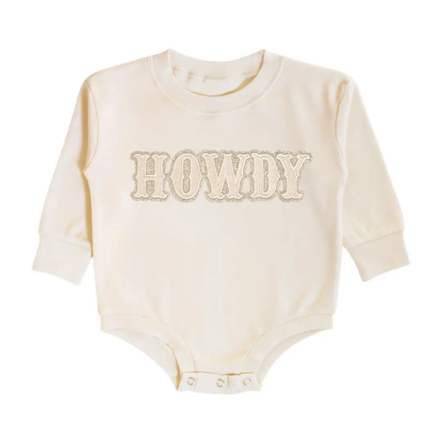 Howdy Patch Long Sleeve Romper