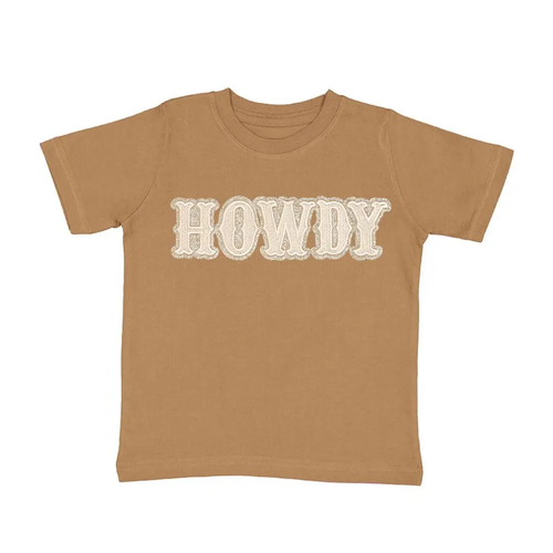 Howdy Patch Short Sleeve T-Shirt - Brown