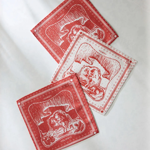 Cowboy Christmas Dishcloth Set