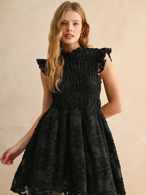 Velvet with Lace Combo Dress