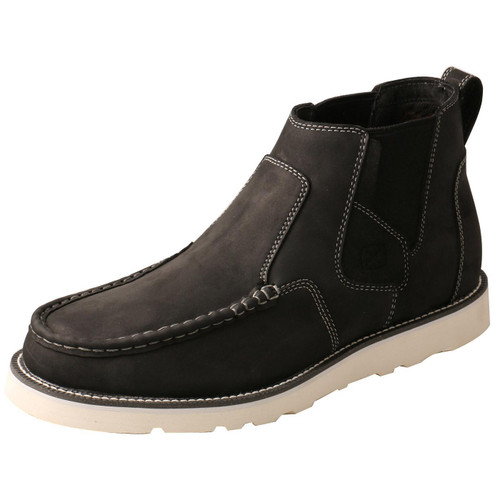 MENS 4" CHELSEA WEDGE SOLE BOOT - BLACK MCA0040