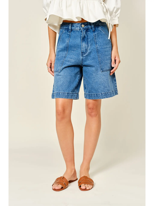 Pocket A Line Bermuda Shorts