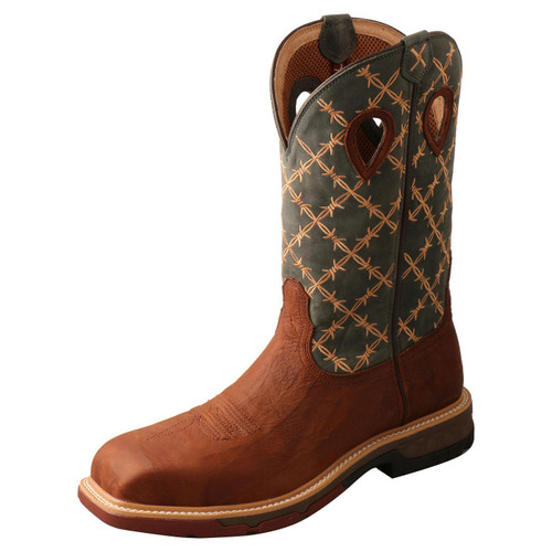 12" Western Work Boot - Mocha & Slate MXBN002