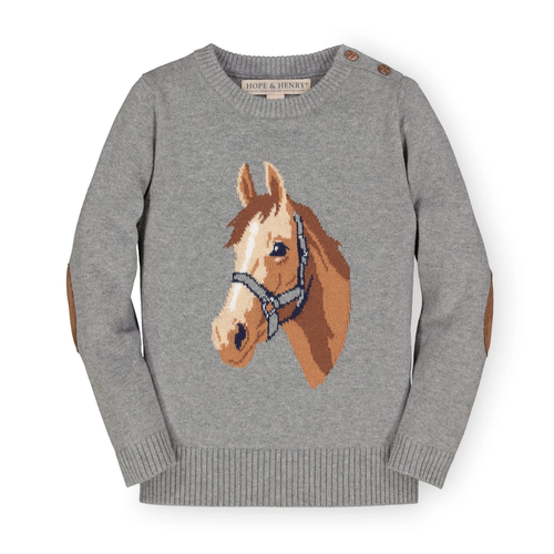 Horse Intarsia Pullover Sweater - Baby