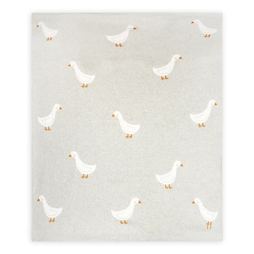 Duck Waddle - Organic Jacquard Knit Baby Blankets