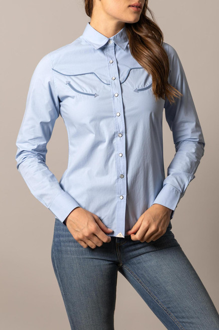 LOGO HORN LONG SLEEVE - LIGHT BLUE