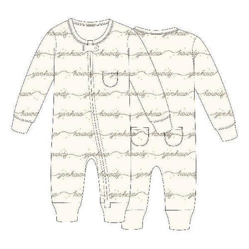 FOOTLESS 2-WAY ZIPPER ROMPER - HOWDY