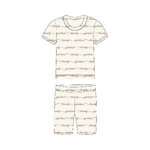 KIDS ORGANIC SHORT-SLEEVE PJ SET - HOWDY