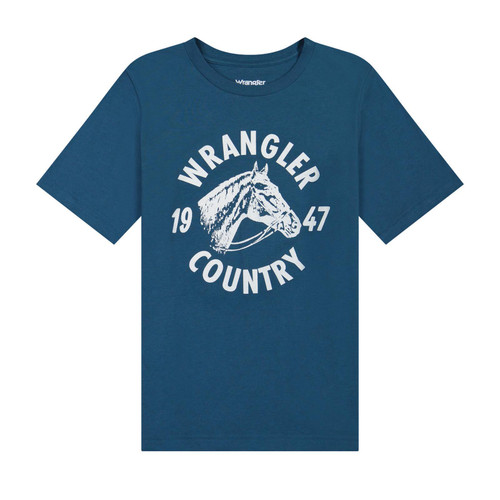 Wrangler® Boys Short Sleeve Graphic T-Shirt - Stargazer Heather