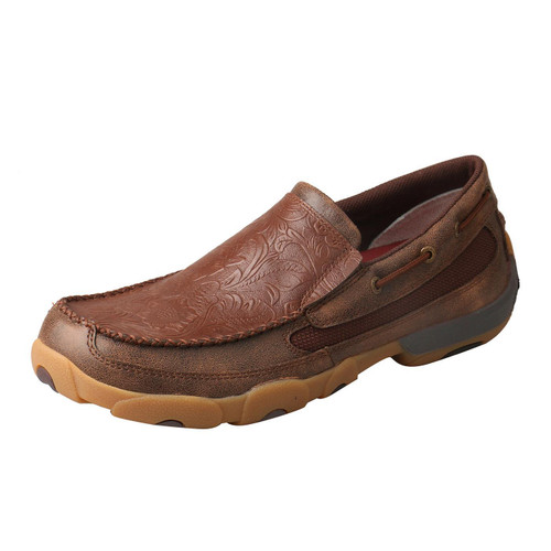 Men's Slip-On Driving Moc - Brown/Cognac MDMS014