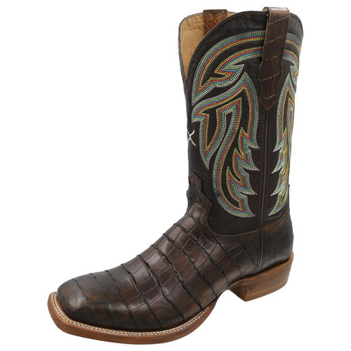 Men's Rancher Boot - Chocolate Gator Print With Cuts/Chocolate MRAL018