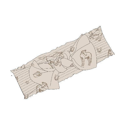 ORGANIC SMOCKED TIE HEADBAND - MINI BUCKAROO