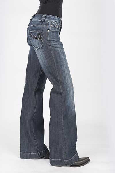 WOMENS JEAN 214 FIT TROUSER STYLE STETSON S EMBROIDRED BACK POCKET OWS 11-054-0214-0204 BU