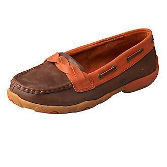 WOMENS TWISTED X BROWN/SUBURN DRIVING MOCS WDM0043