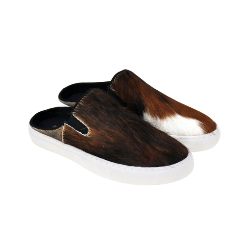 Montana West Genuine Hair Calf Collection Sneaker Slides