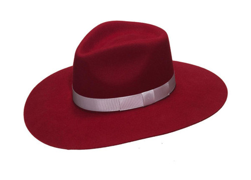 LADIES PINCH FRONT RED HAT
