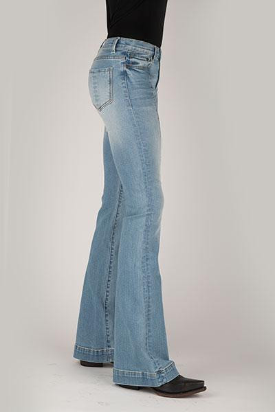WOMENS JEAN 921 HIGH RISE FLARE FIT HIGH WAIST FLARE W/SEAM RUNNING DOWN 11-054-0921-2412 BU