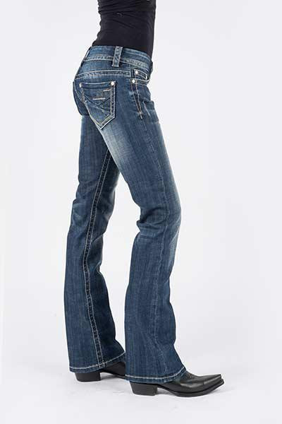 WOMENS JEAN 818 FIT CONTEMPORARY STYLING PIECE BACK PKT W/EMB DETAIL ON PKT OWS 11-054-0818-0391 BU