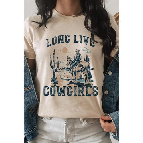 LONG LIVE COWGIRLS CREAM T SHIRT