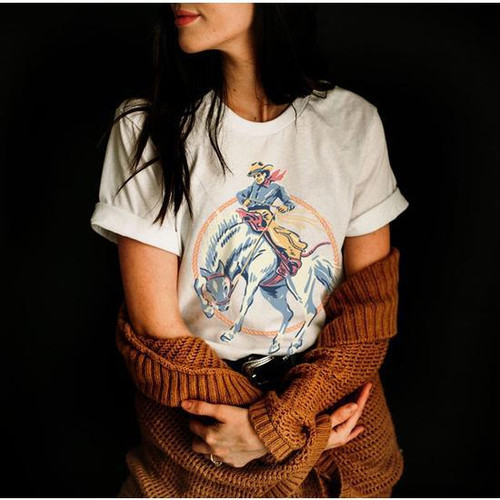 HOLD YOUR HORSES  T SHIRT (WHITE)