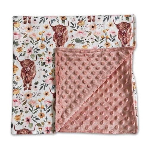 HIGHLAND COW PRINT BABY BLANKET