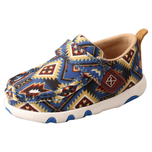 Driving Moc - Blue Multi Aztec ICA0019