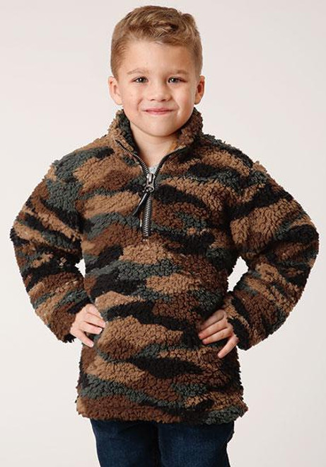 Roper Outerwear - Boy's Fuzzy Polar Fleece Pullover 03-397-0250-6169 BR