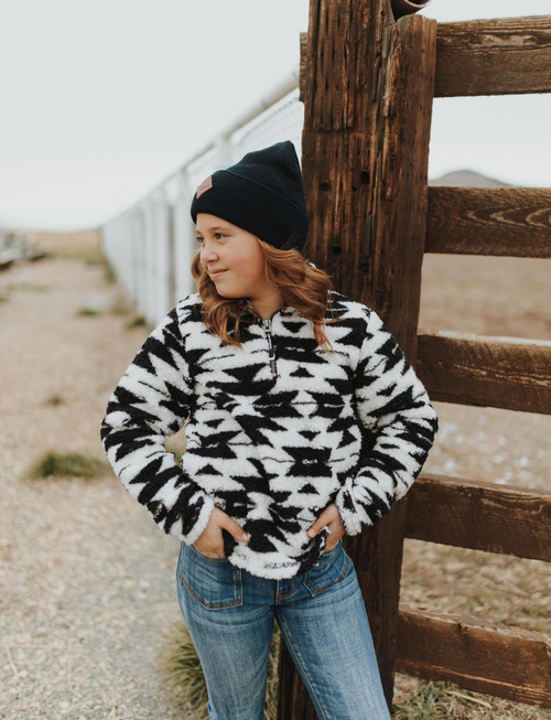 Roper Outerwear - Girl's Fuzzy Polar Fleece Pullover 03-298-0250-6172 BL