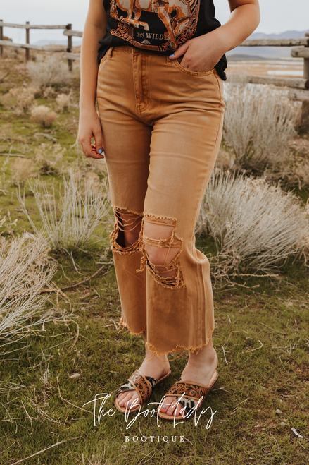 90'S VINTAGE CROP FLARE - KISS OF CALIFORNIA