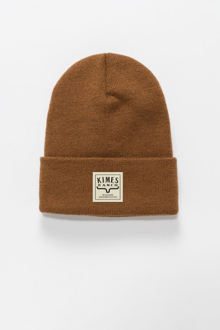 KIMES RANCH WORKDAY LABEL BEANIE - WW BROWN
