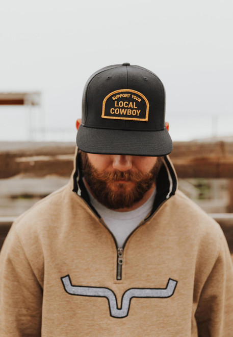 COWBOY COOL SUPPORT YOUR LOCAL COWBOY - BLACK