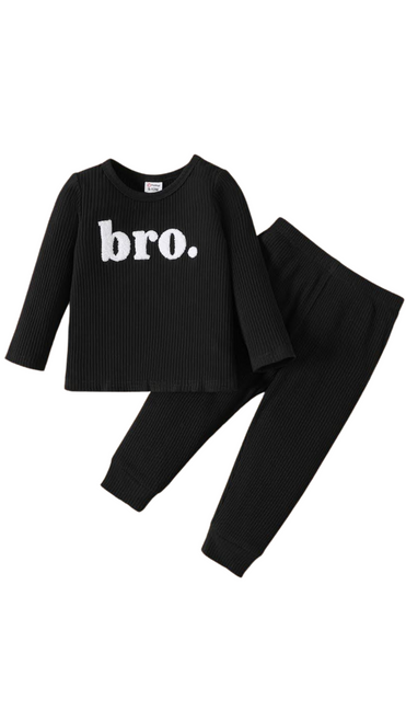 BABY BOY BRO 2 PIECE SET - BLACK