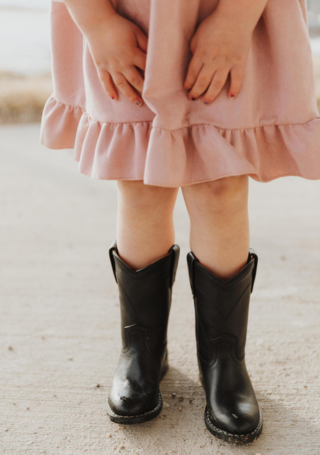 BLACK ROPER STYLE BOOTS - Style 3010