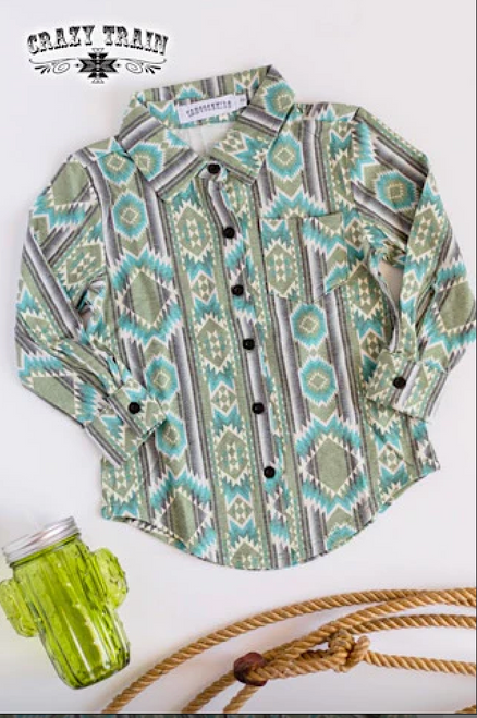 KIDS - GUADALUPE GRINGO SHIRT - OLIVE