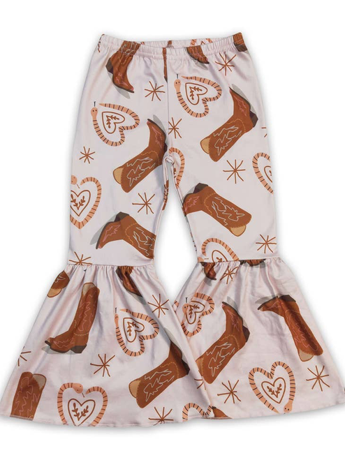HEARTS & COWBOY BOOTS BELL BOTTOM PANTS