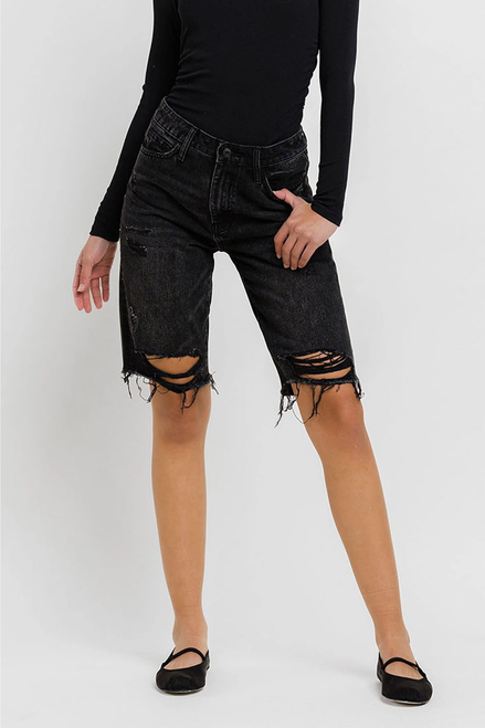 SUPER HIGH RISE BERMUDA RELAXED SHORTS | TAMMIE
