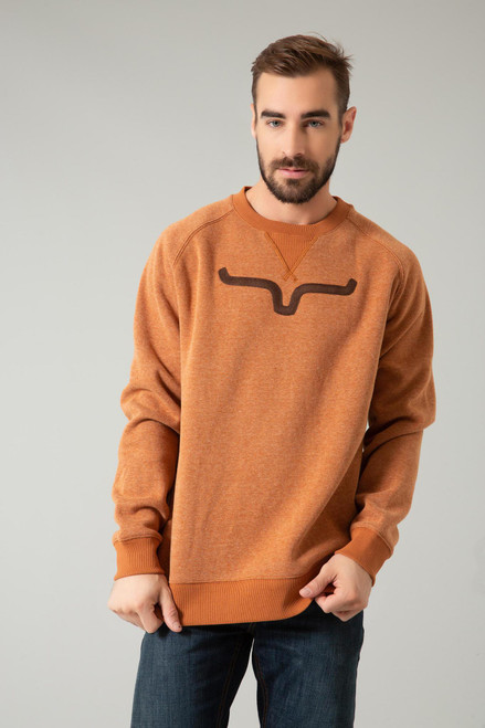 Kimes Men's Vintage Crew-Sweatshirt Rusty Heather