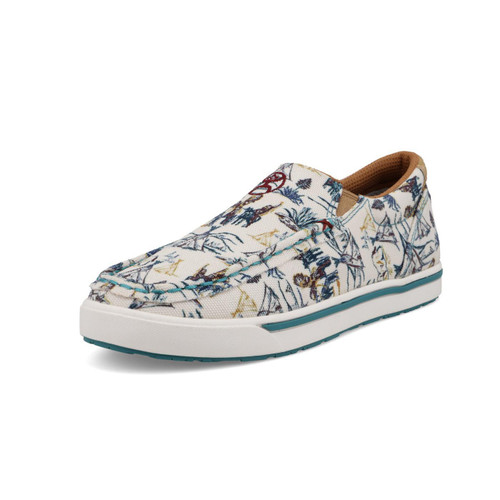 HOOEY SLIP-ON LOPER - IVORY & TURQUOISE YHYC009