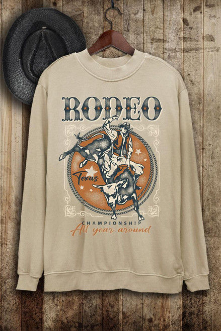RODEO ALL YEAR AROUND LONG SLEEVE SWEATSHIRT - MINERAL OATMEAL