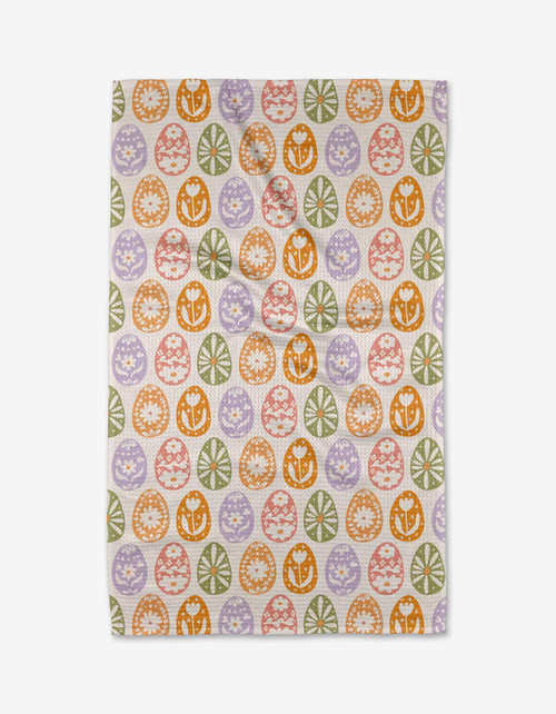 Floral Easter Egg Tea Towel