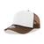 Decky 6025 - Mid Profile, 5 Panel Foam Trucker Hat - 6025 | Brn/Wht/Brn