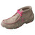 YOUTH DRIVING MOCCASINS - BOMBER DUSTY TAN/NEON PINK YDM0007